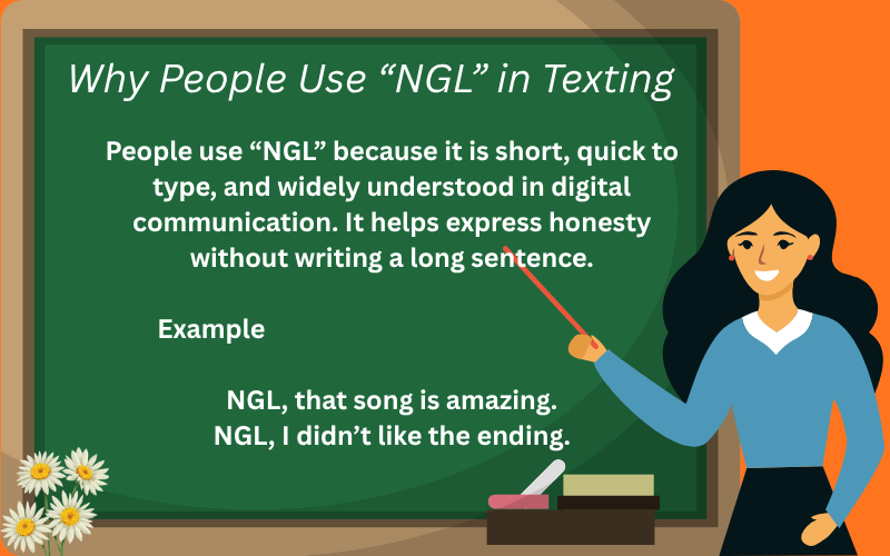 what does ngl mean in text
