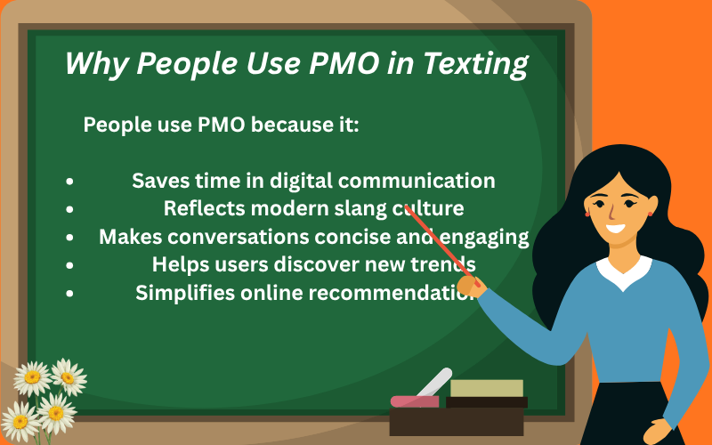 what does pmo mean in text
