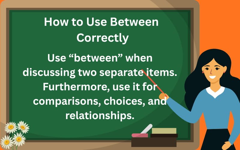 between or among