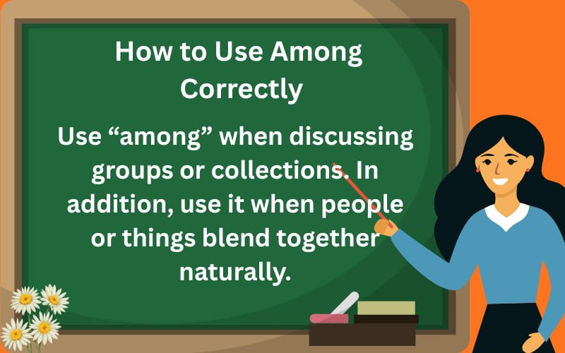 between or among