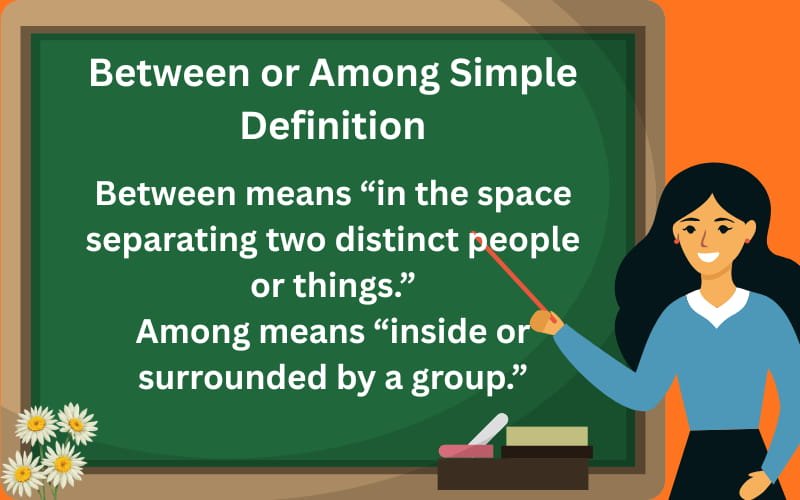 between or among