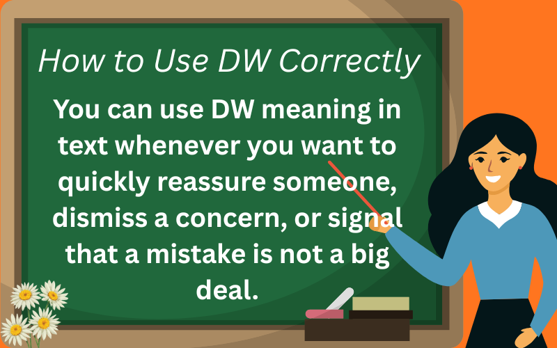 dw meaning in text