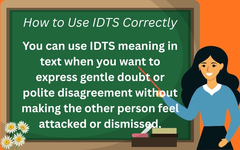 idts meaning in text