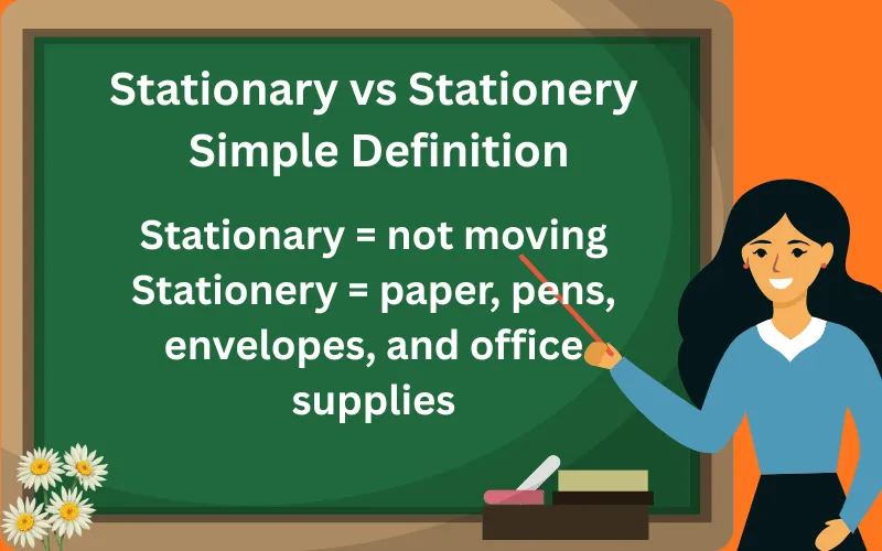 stationary vs stationery
