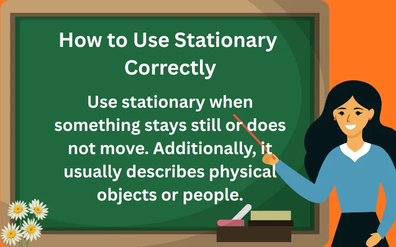 stationary vs stationery