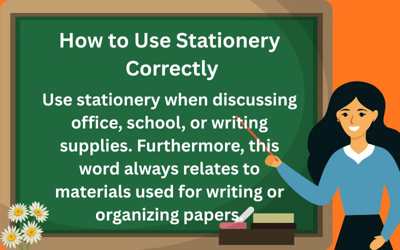 stationary vs stationery