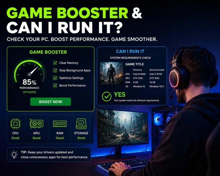 Game Booster and Can I Run It: How to Check Your PC’s Gaming Performance